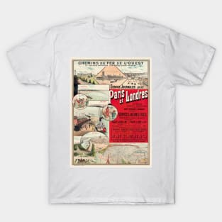 Paris et Londres Vintage Poster 1890 T-Shirt